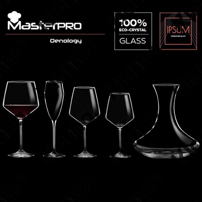 Bergner Masterpro Witte Wijnglazen 390ml - Kristalglas - 2 stuks