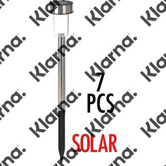 ProGarden Set van 7 RVS solarlampen