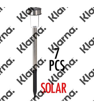 ProGarden Set van 7 RVS solarlampen