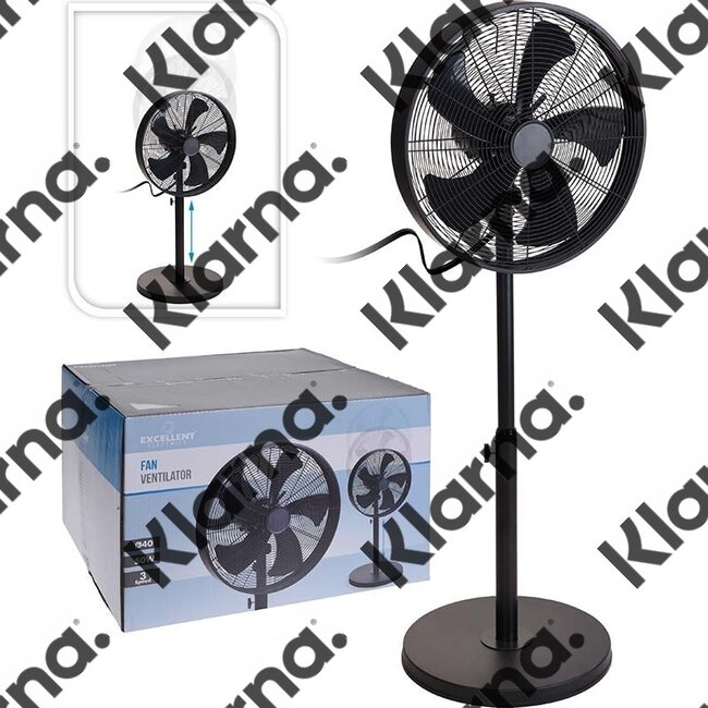 Excellent Electrics Statiefventilator - robuust en krachtig - zwart