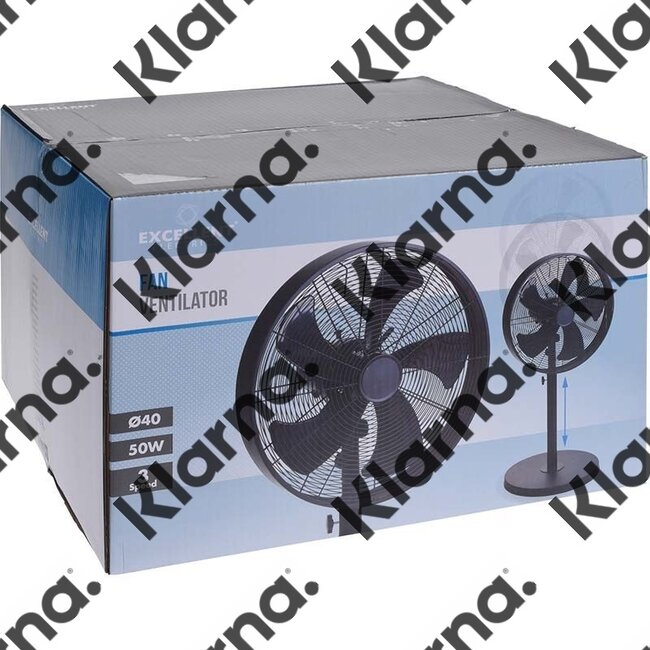 Excellent Electrics Statiefventilator - robuust en krachtig - zwart