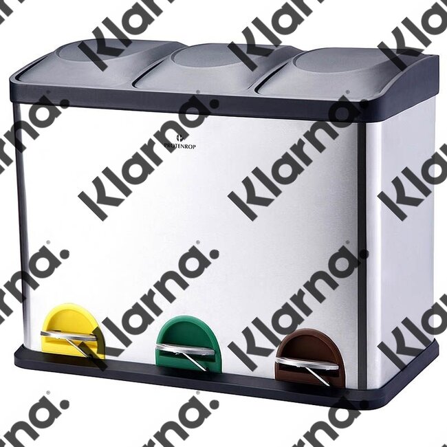 Protenrop RVS pedaalemmer met 3 compartimenten (45 l)