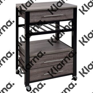 Excellent Houseware. Luxe Keukentrolley - metaal en hout