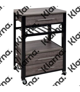 Excellent Houseware. Luxe Keukentrolley - metaal en hout