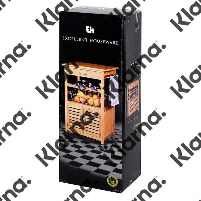 Keukentrolley bamboe