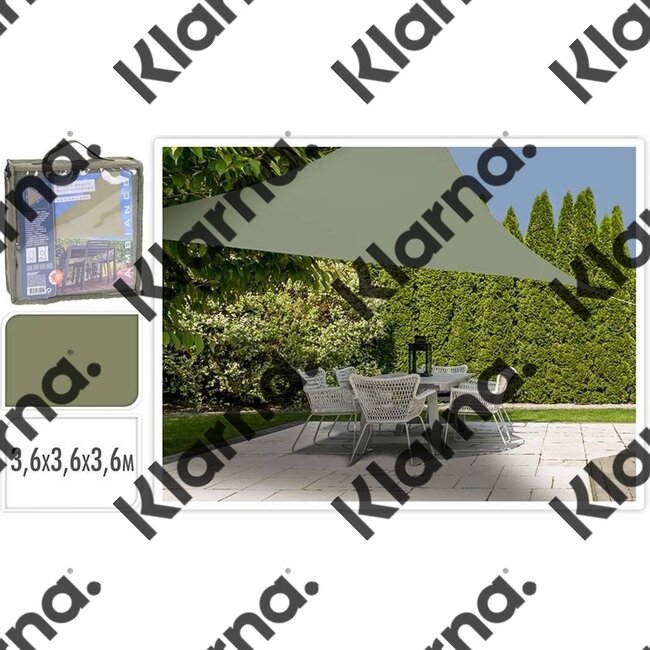 Ambiance Schaduwdoek driehoek 360x360x360 - groen