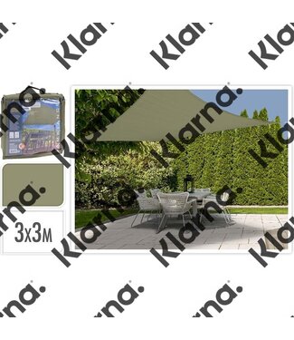 Ambiance Schaduwdoek vierkant 3 x 3 meter - groen