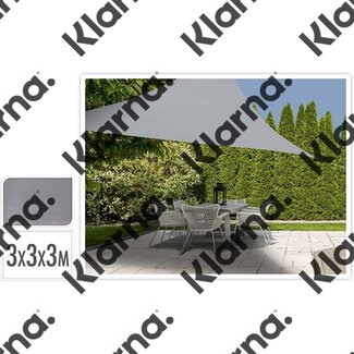 Ambiance Schaduwdoek driehoek 3x3x3m - grijs