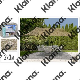 Ambiance Schaduwdoek Camouflage - 200x300 - olijfgroen