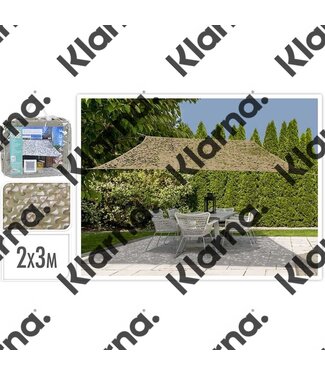 Ambiance Schaduwdoek Camouflage - 200x300 - olijfgroen