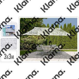 Ambiance Schaduwdoek Camouflage - vierkant 3x3 - wit