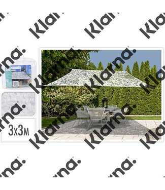 Ambiance Schaduwdoek Camouflage - vierkant 3x3 - wit