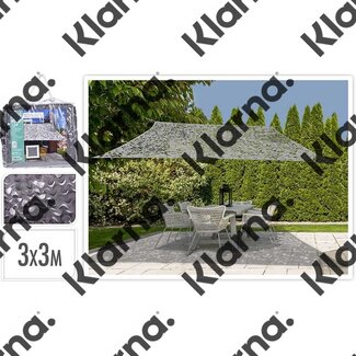 Ambiance Schaduwdoek Camouflage - vierkant 3x3 - lichtgrijs