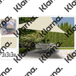Ambiance Schaduwdoek driehoek 3x3x3m - off white