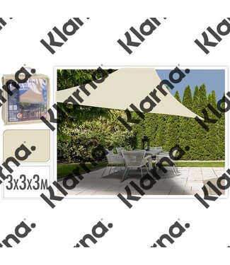 Ambiance Schaduwdoek driehoek 3x3x3m - off white