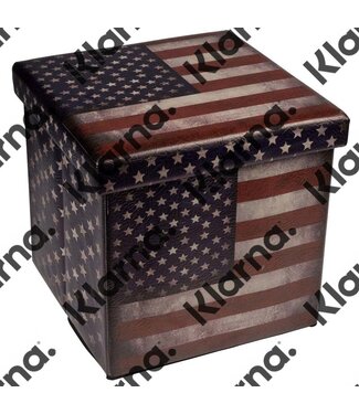 Opvouwbare poef USA 38x38x38cm
