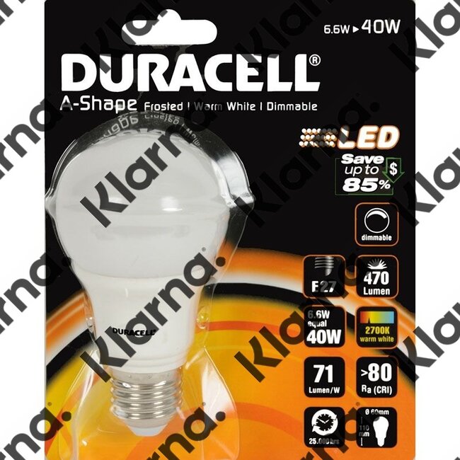 Duracell Dimbare LED-lamp 6,6W