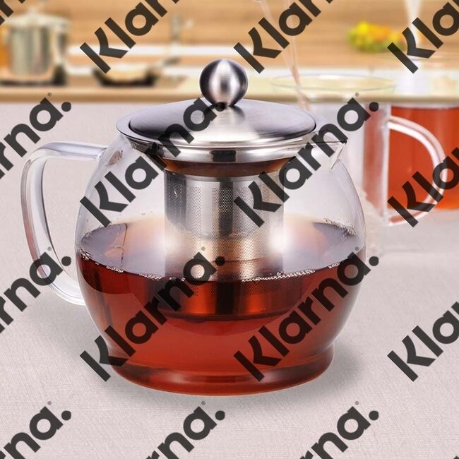 Haushalt International Glazen Theepot met filter - 1.2 liter