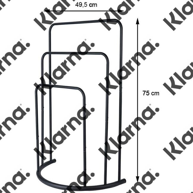 Bathroom Solutions Handdoekenrek metaal - zwart