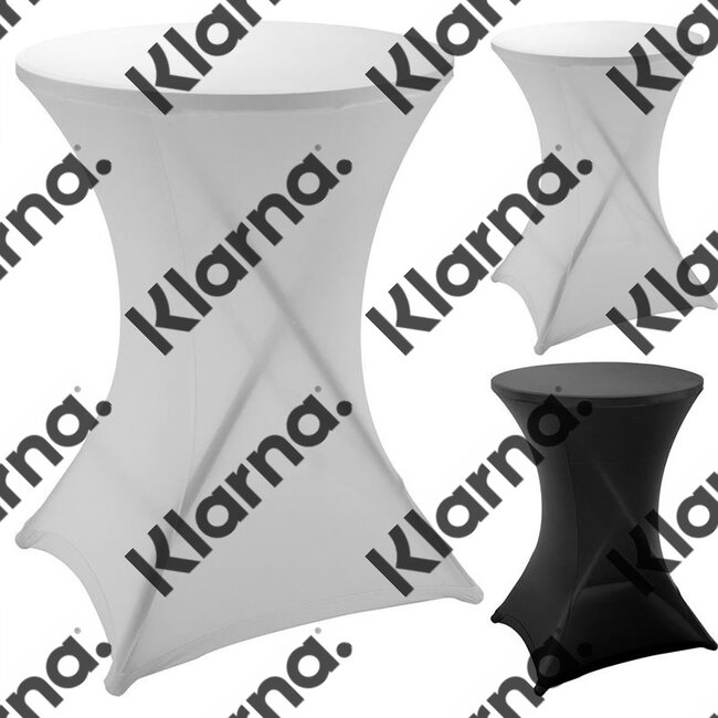 Statafelrok - stretch wit - Ø80 x 110cm