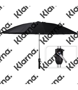 Ambiance Parasol Shanghai - 270cm - zwart