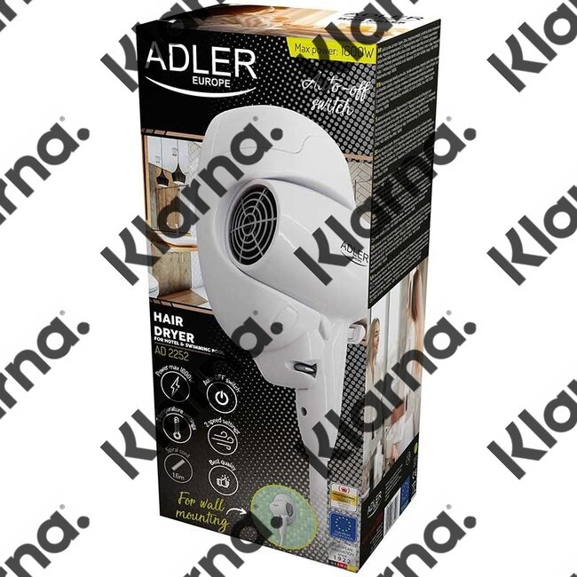 Adler AD 2252 - Föhn voor hotel en zwembad - 1600W