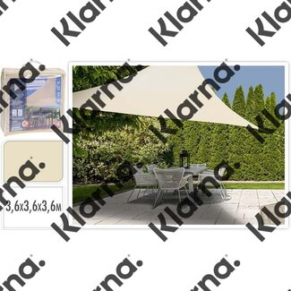 Ambiance Schaduwdoek driehoek 360x360x360 - off white