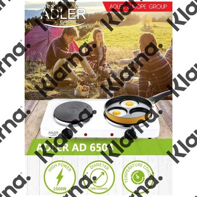 Adler AD 6504 - Dubbele kookplaat