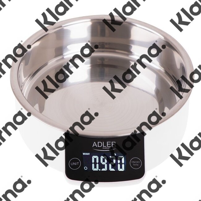 Adler AD3166 - keukenweegschaal met ingebouwde kom