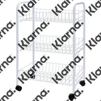 Excellent Houseware. Keukentrolley wit met 3 manden