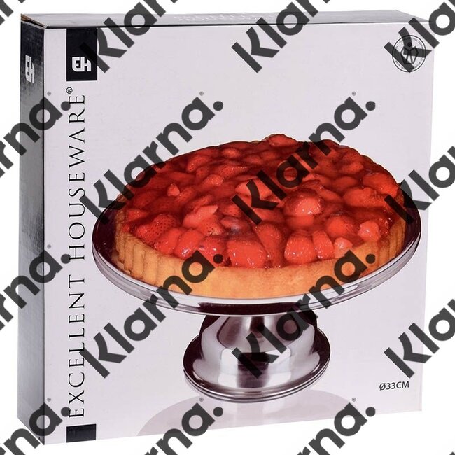 Excellent Houseware. Taartplateau RVS - 33cm