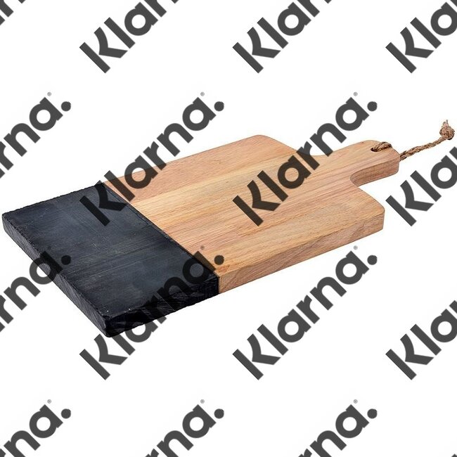 Excellent Houseware. Snijplank natuursteen-hout 37x19cm