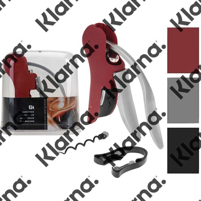 Excellent Houseware. Luxe Kurkentrekker met foliesnijder grijs