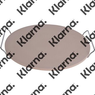 Excellent Houseware. Pizza-baksteen 33cm met metalen houder