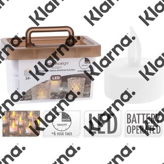 Ambiance Theelichtjes met timer - LED - 24 stuks