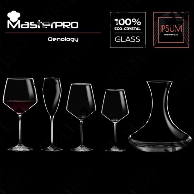 Bergner Masterpro Rode Wijnglazen 720ml - Kristalglas - 2 stuks