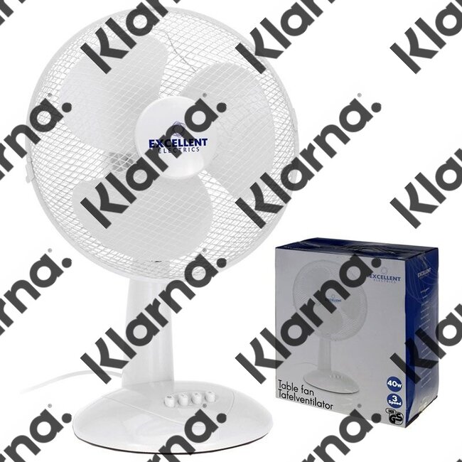 Excellent Electrics Ventilator tafelmodel wit 30cm