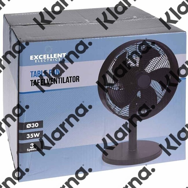 Excellent Electrics Tafelventilator - 30cm - zwart