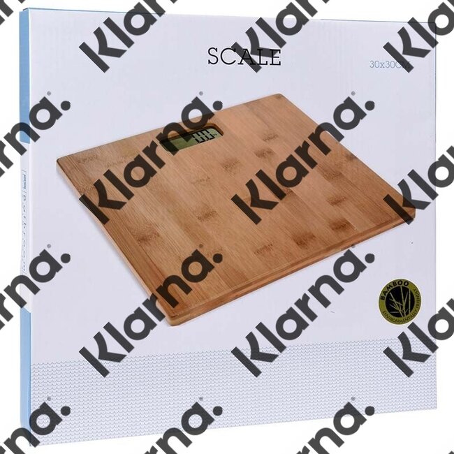 Bathroom Solutions Personenweegschaal bamboe - 30x30cm