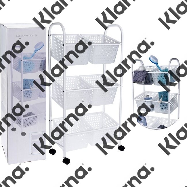 Bathroom Solutions Badkamer trolley met 6 manden