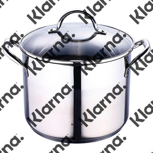 Bergner RVS kookpan met deksel (8,2 liter)
