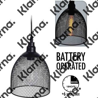 Home&Styling Hanglamp - draad - met timer - bolvorm