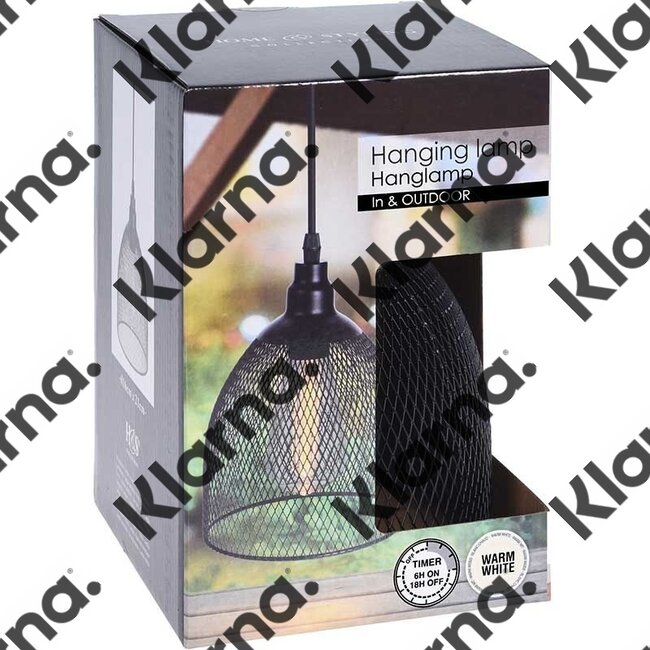 Home&Styling Hanglamp - draad - met timer - bolvorm