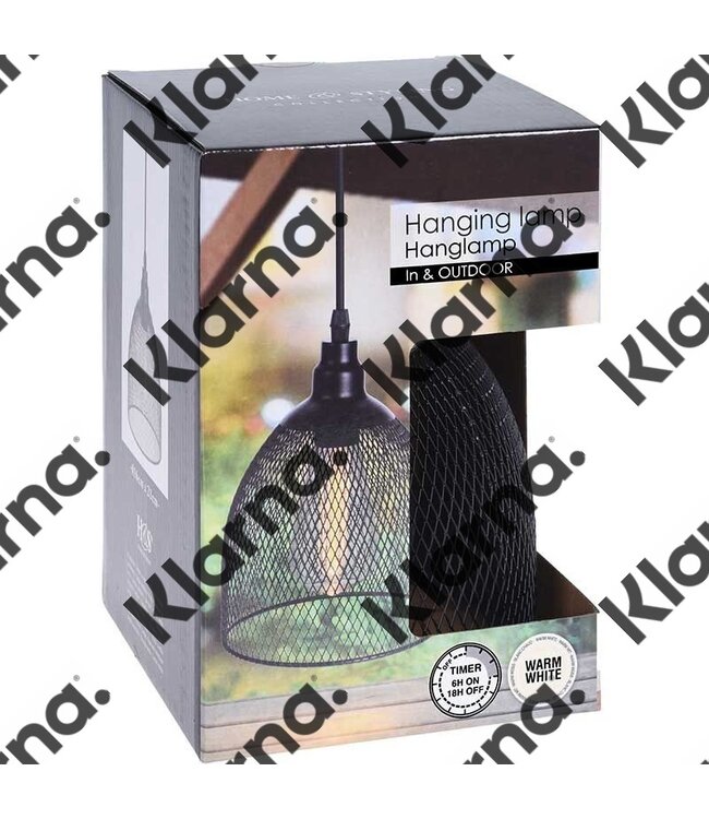 Home&Styling Hanglamp - draad - met timer - bolvorm