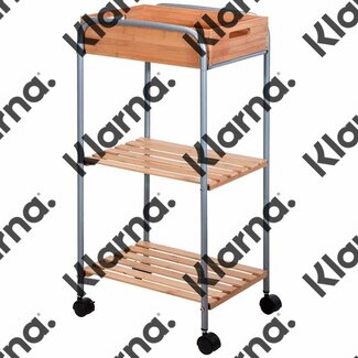 Bathroom Solutions Badkamertrolley bamboe / metaal