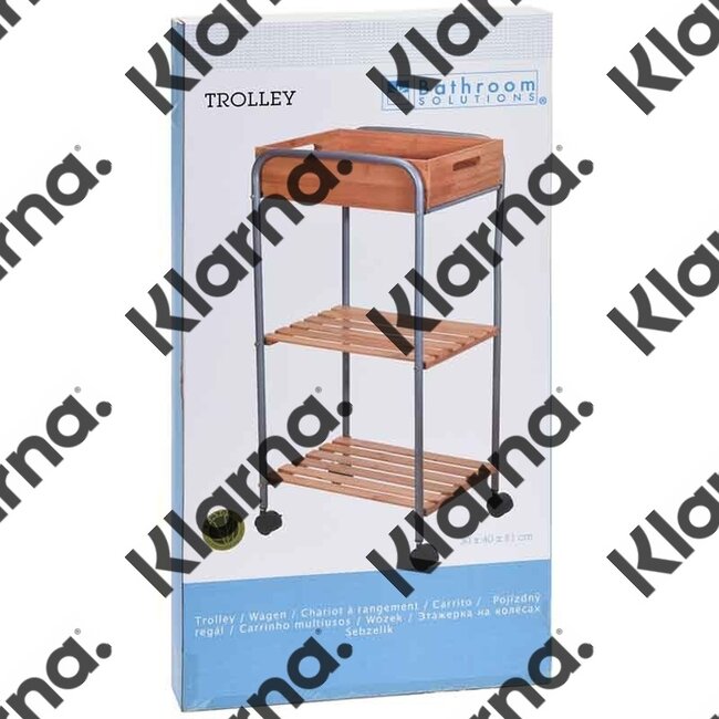 Bathroom Solutions Badkamertrolley bamboe / metaal