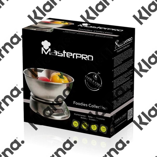 Bergner Masterpro Elektronische Keukenweegschaal RVS - 5kg