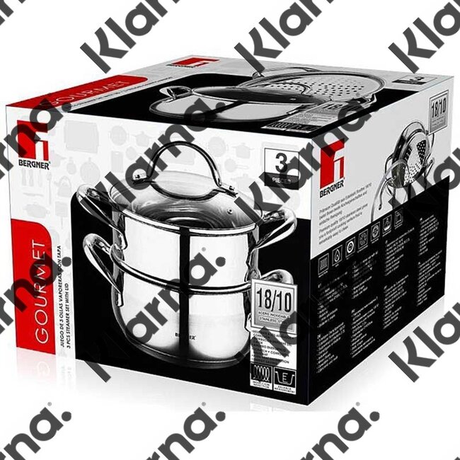 Bergner RVS 18/10 Stoompan 18cm - 2,2 liter