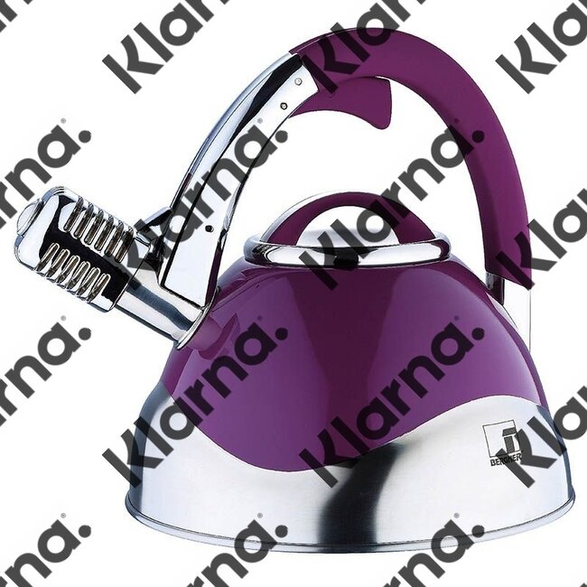 Bergner Roestvrijstalen microfoon-fluitketel (3 liter) lila