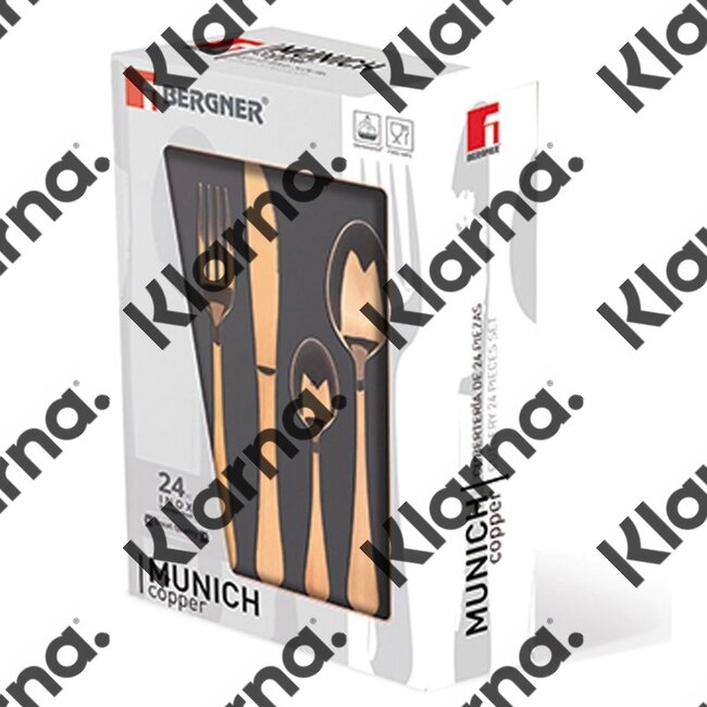 Bergner Bestekset Munich - 24 delig - koperkleur - glans